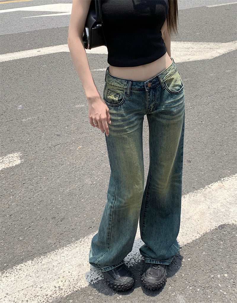 Fade Wash Low Rise Jeans