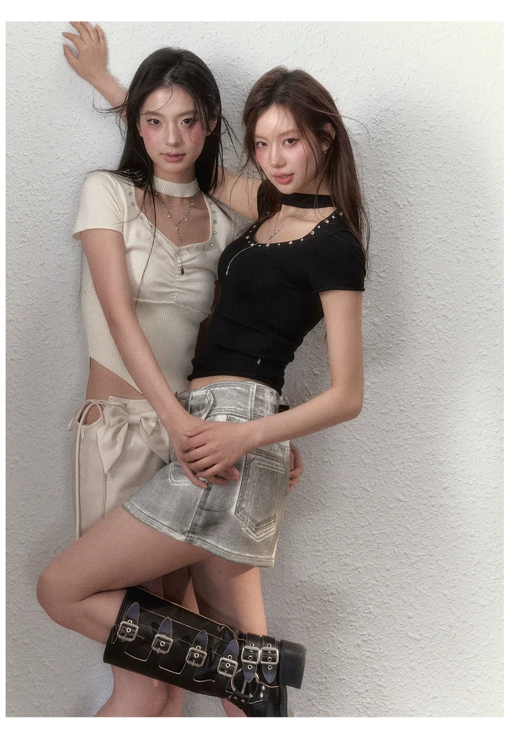 Choker Collar Rhinestone Top