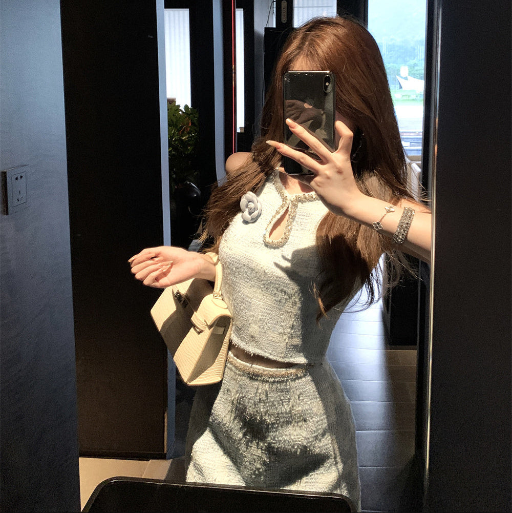 French Top & Skirt Set