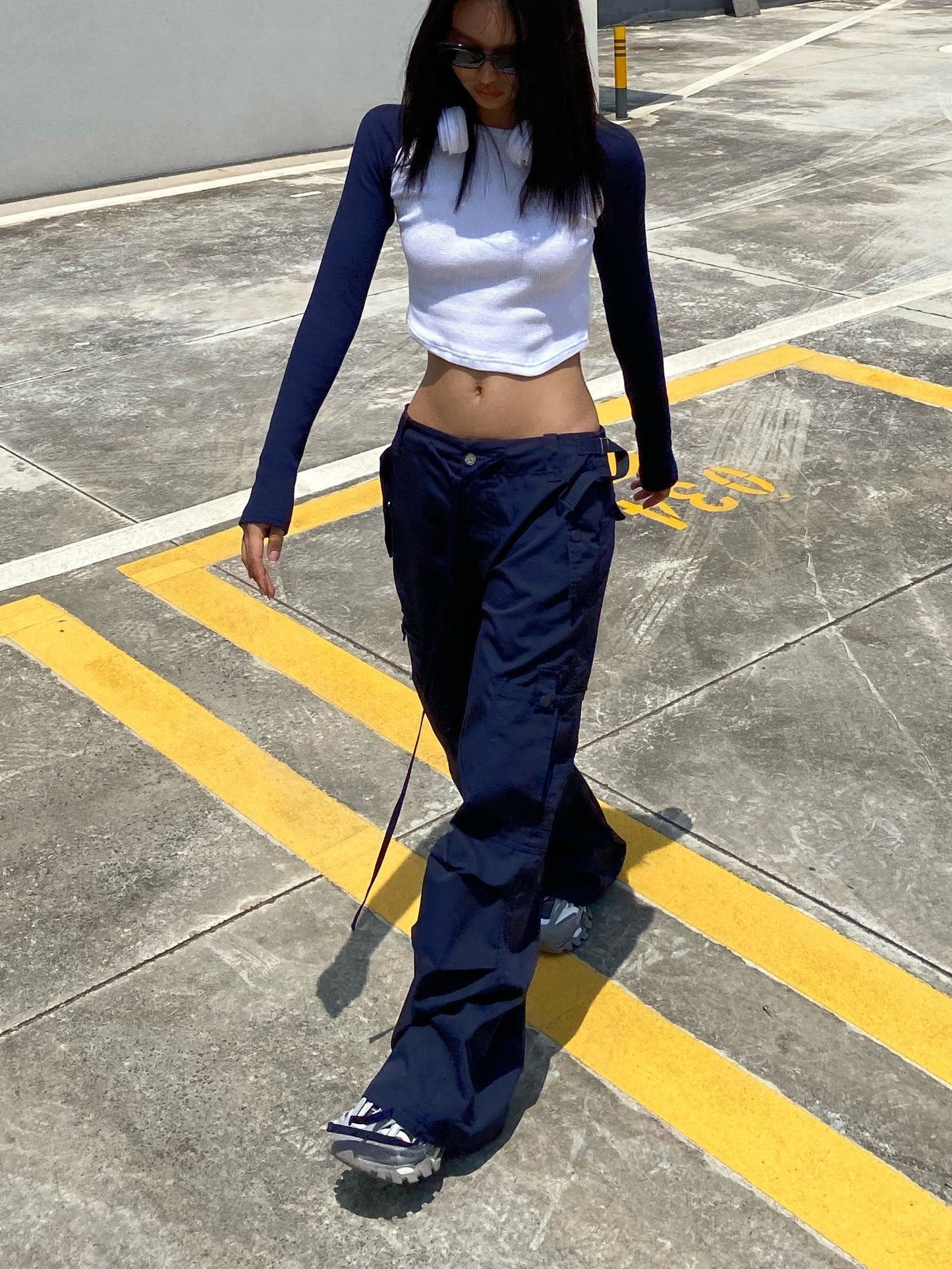 Retro Belt Cargo Pants