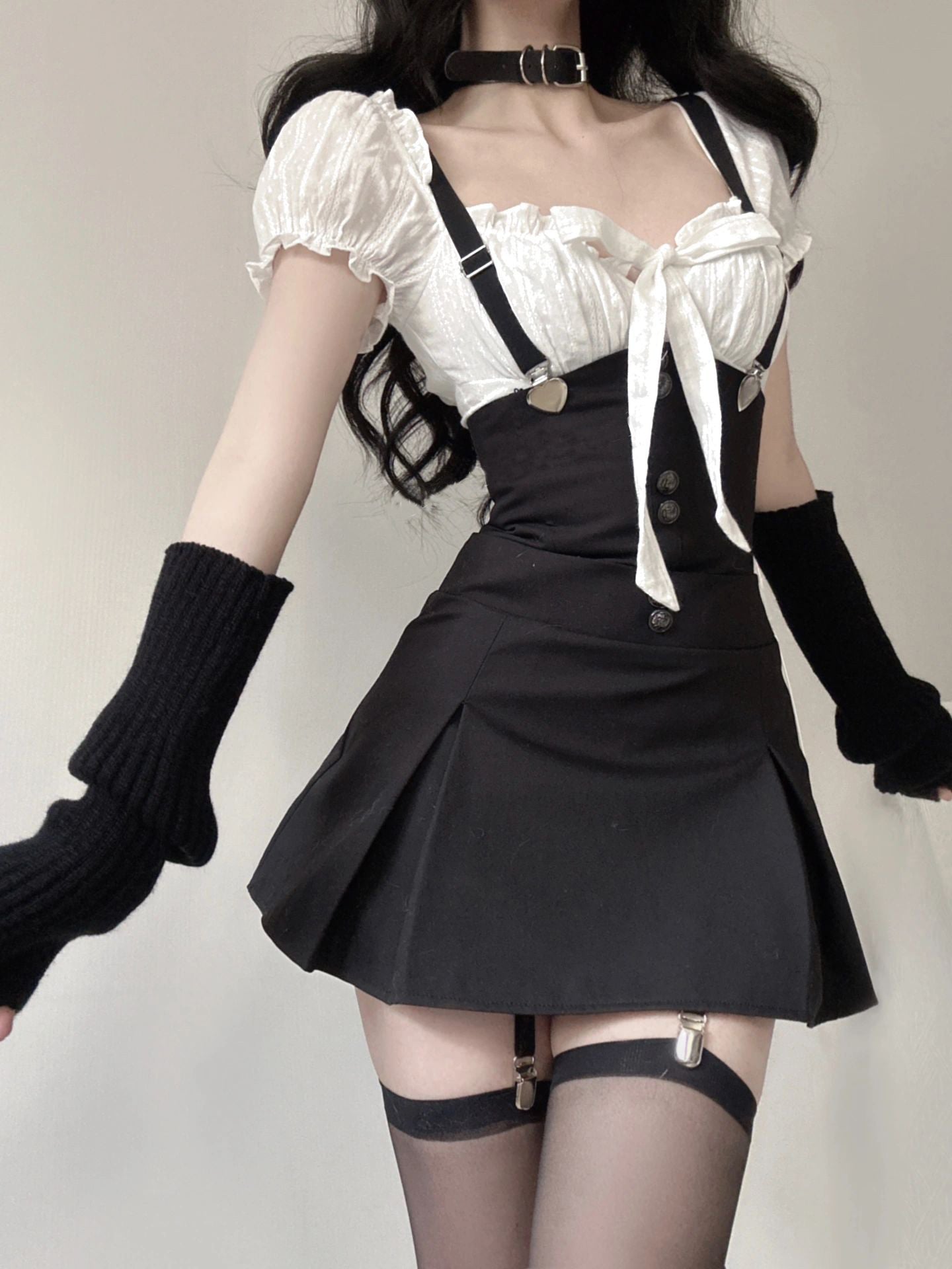 Olivia Top & Suspender Skirt Set