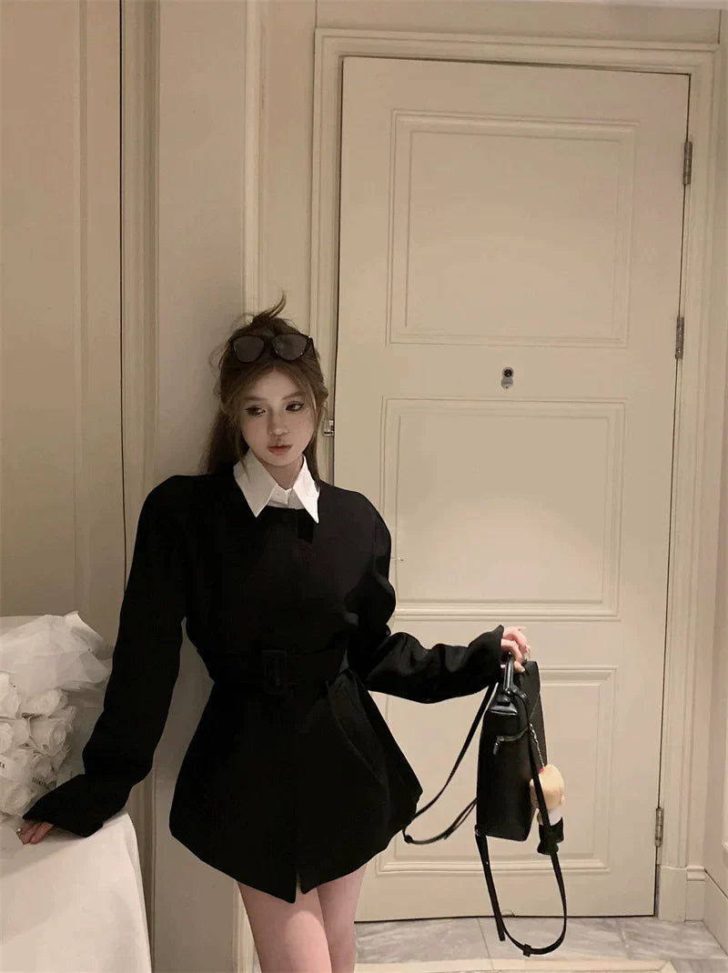 Iza White Collar Jacket