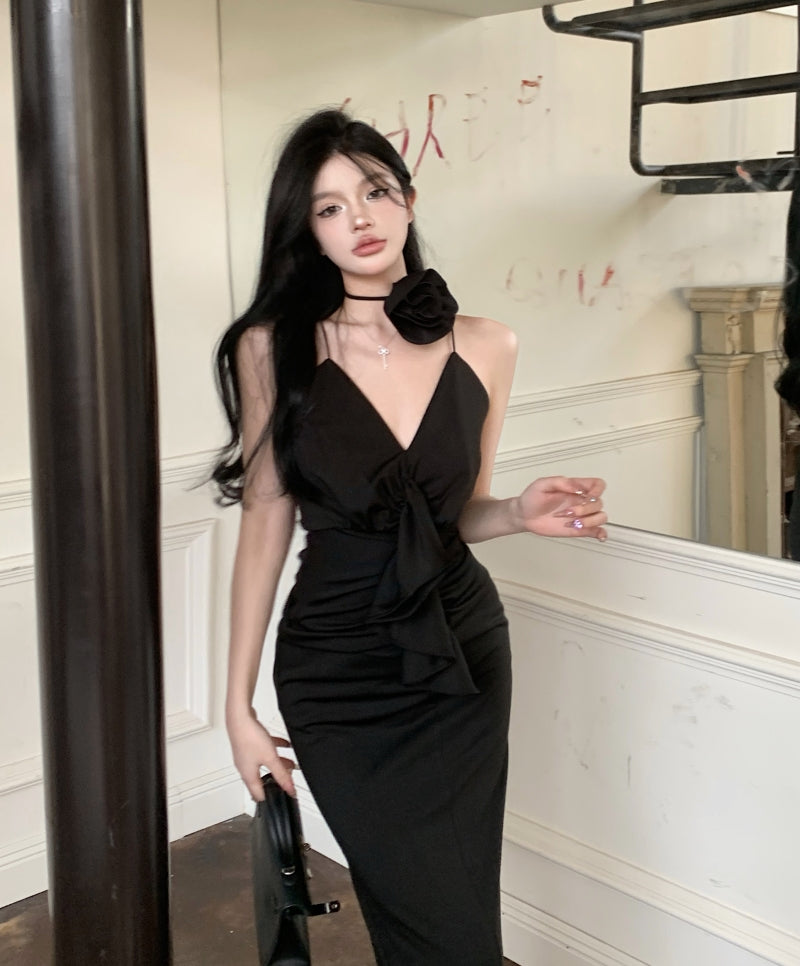 Rose Choker Accent Dress