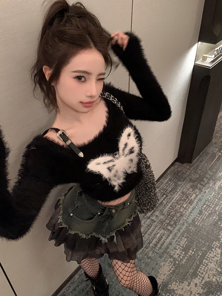 ファーバタフライトップ