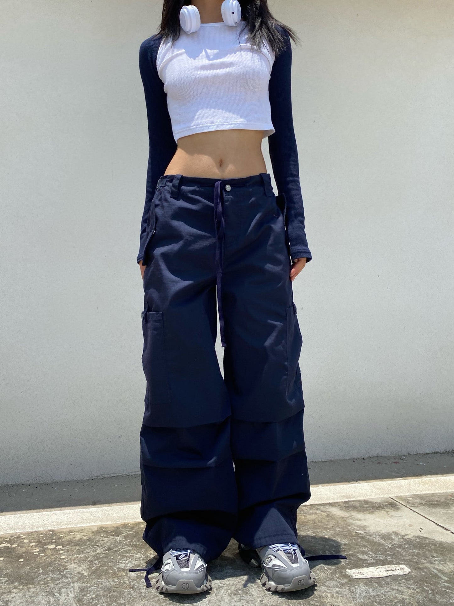 Retro Belt Cargo Pants