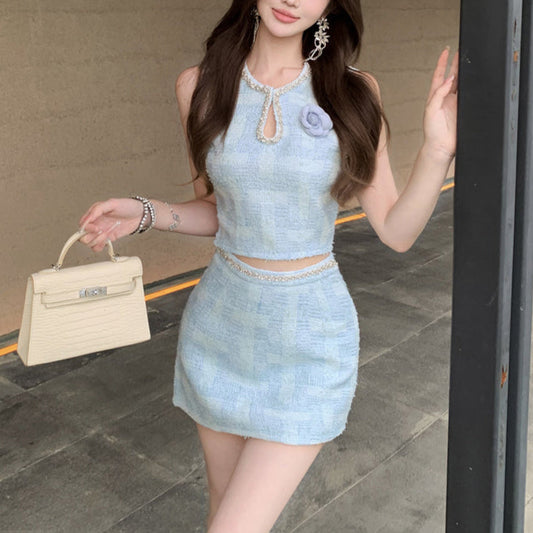 French Top & Skirt Set