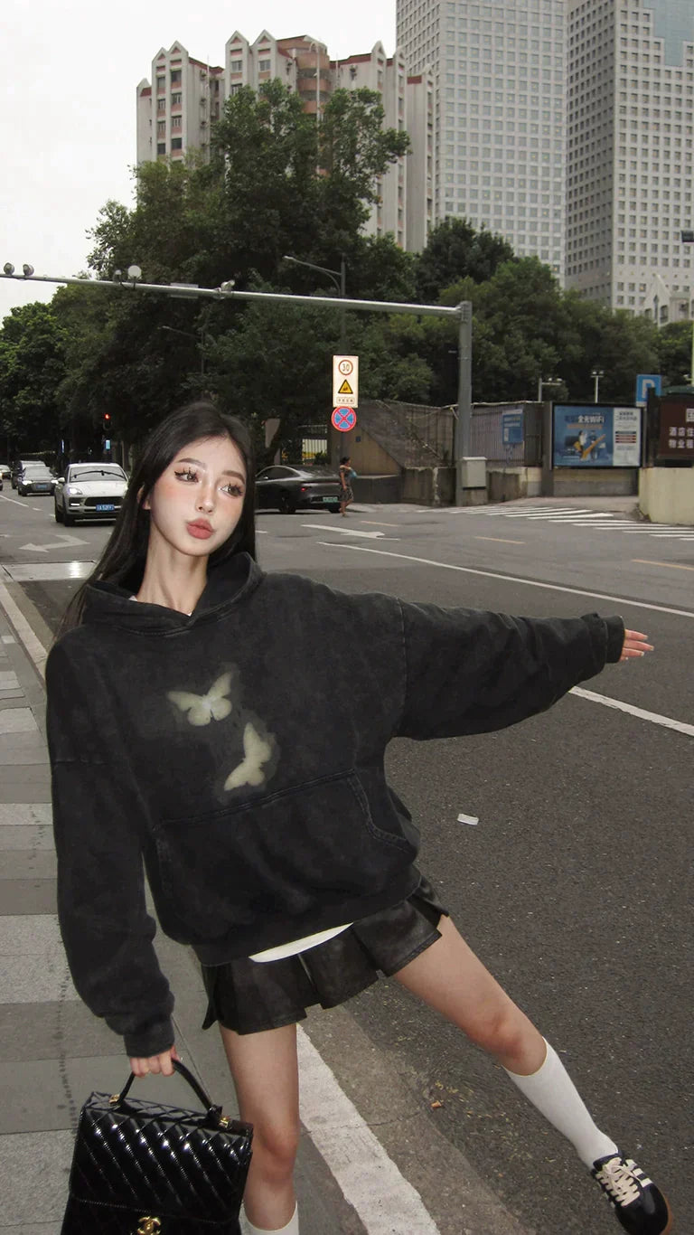 Butterfly Fade Wash Hoodie