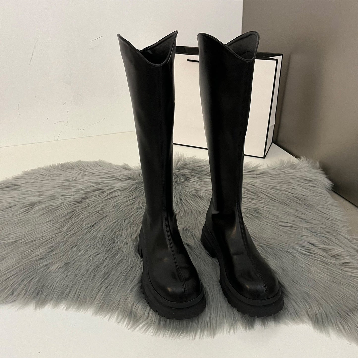 Straight Long Knee High Boots