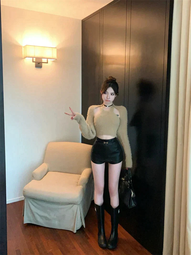Leather Clasp Skirt