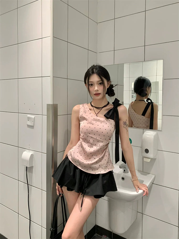 Polka Dot Silk Top