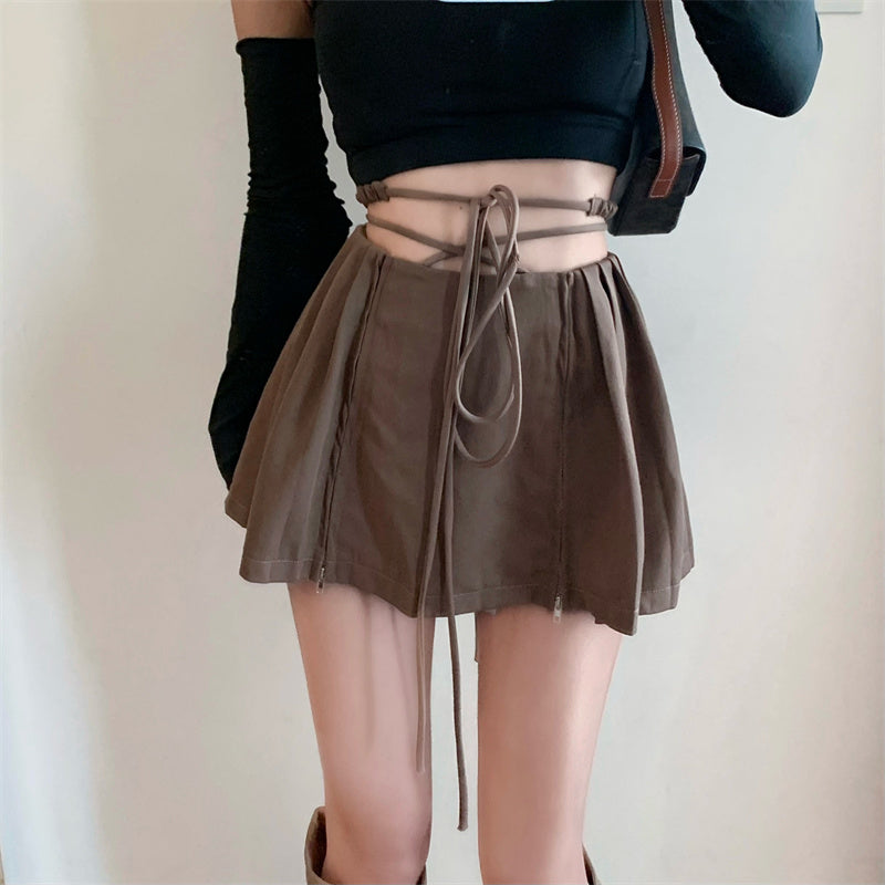 Zipper Strap Skirt