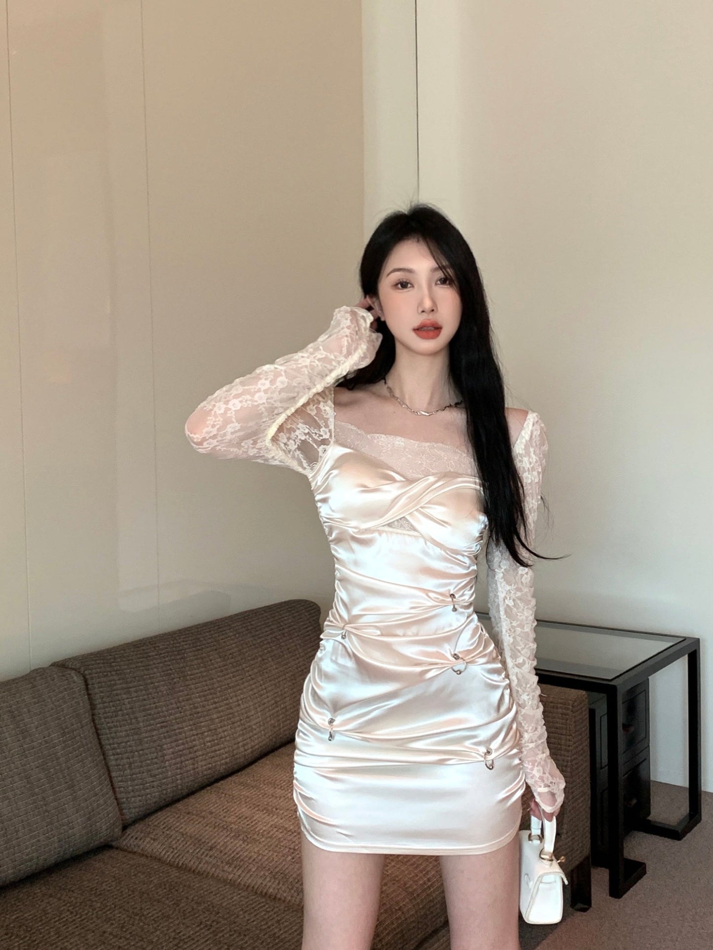 Lace Sleeve Dress