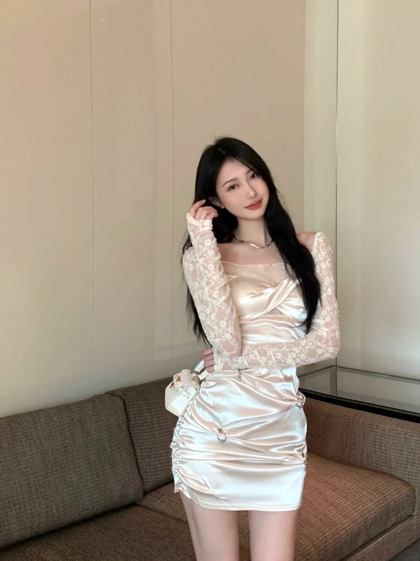 Lace Sleeve Dress