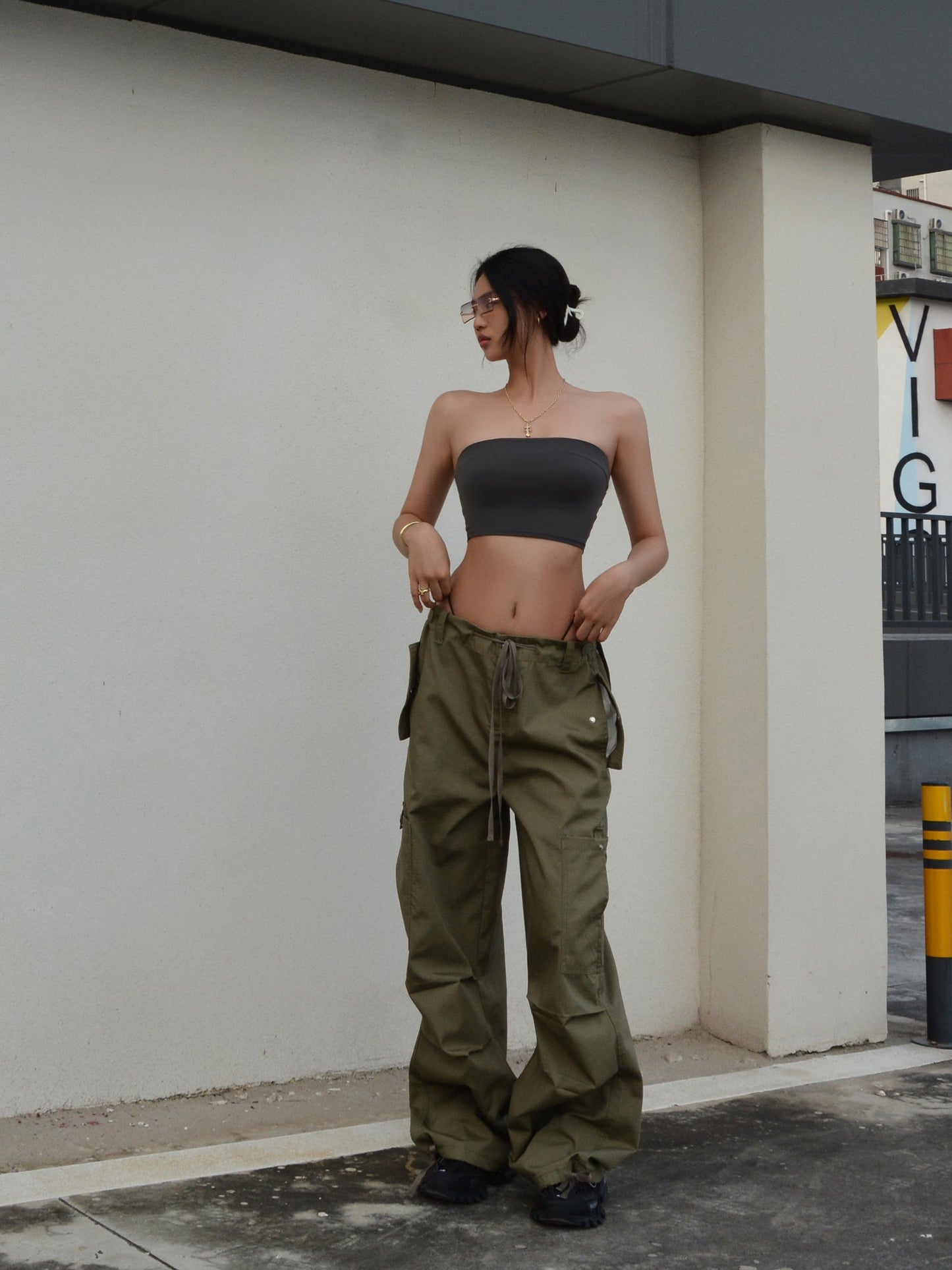 Retro Belt Cargo Pants