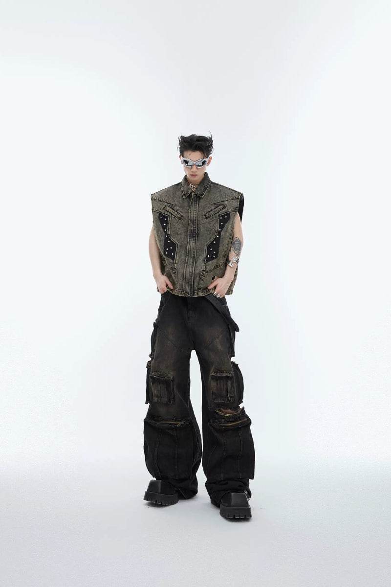 Hand-Painted Distressed Jeans - My Store