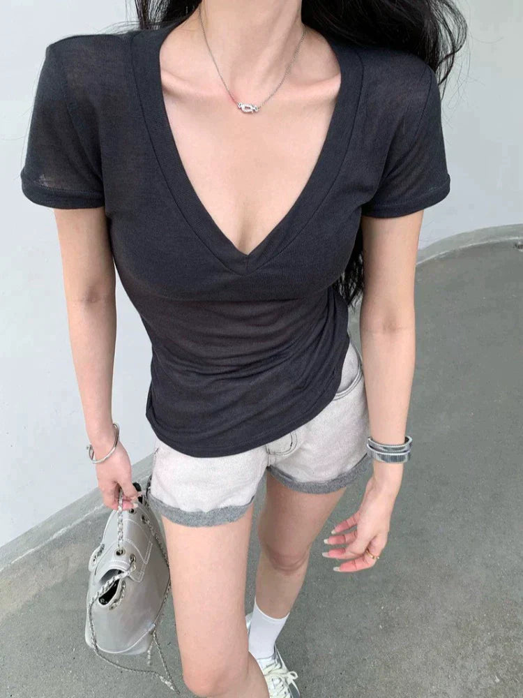 V-Neck Cotton Top