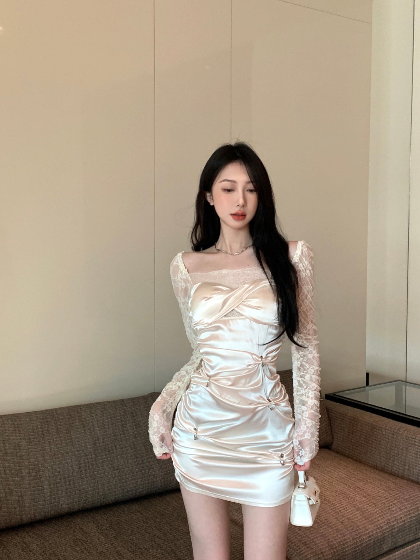 Lace Sleeve Dress