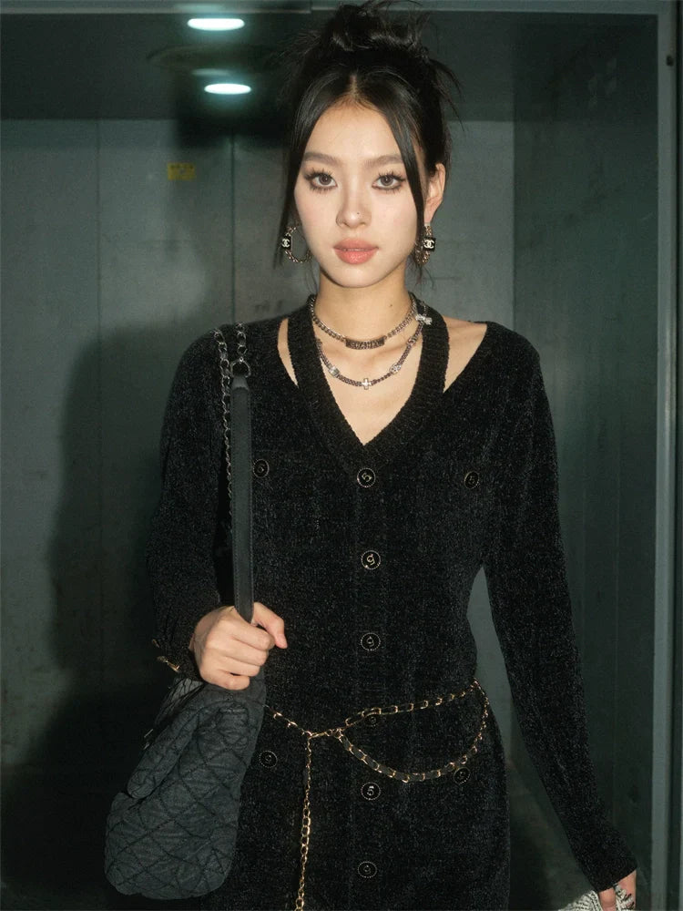 Andyet Black Knit Dress