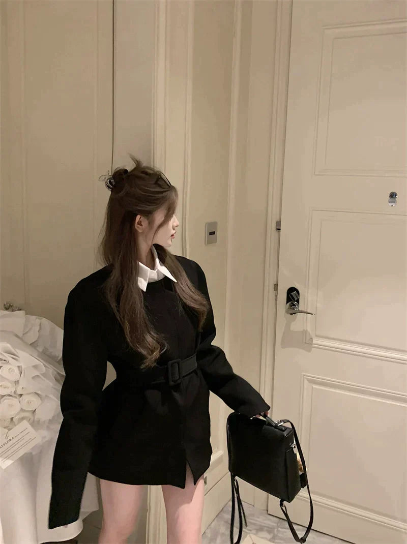 Iza White Collar Jacket
