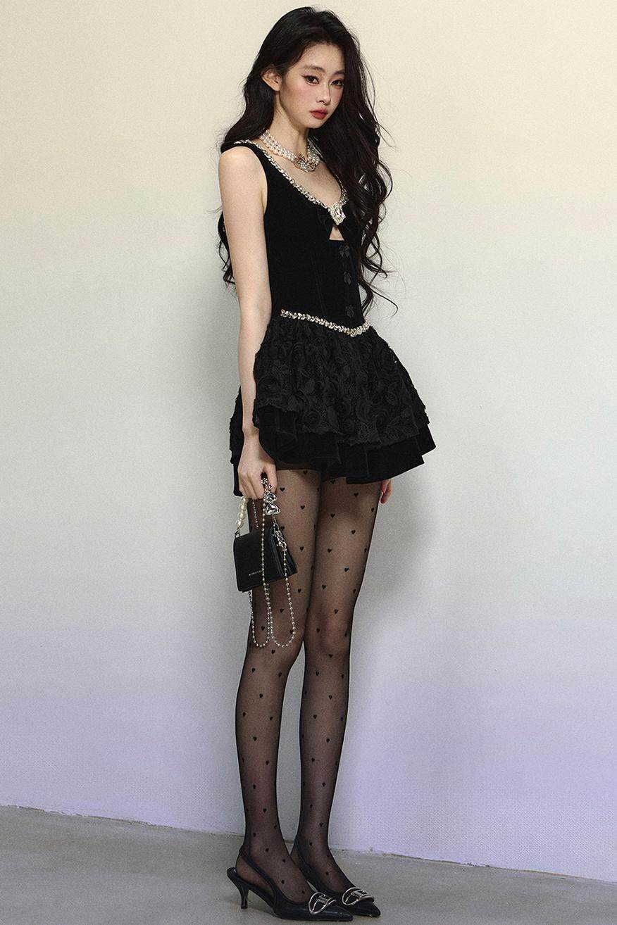 Velvet Little Black Dress - My Store
