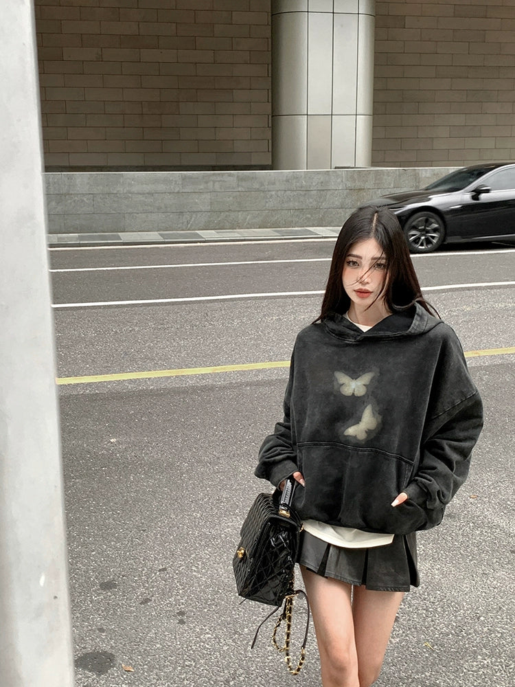 Butterfly Fade Wash Hoodie