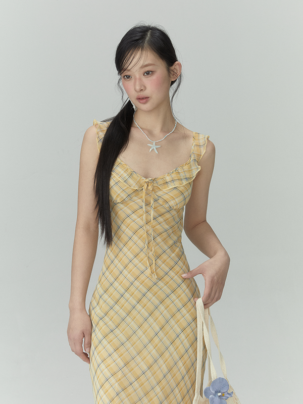 Yellow Plaid Dress