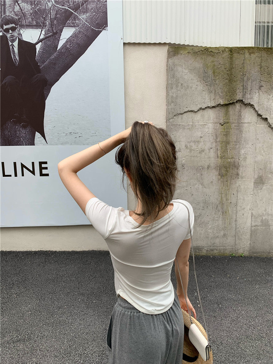 V-Neck Short Sleeve Top