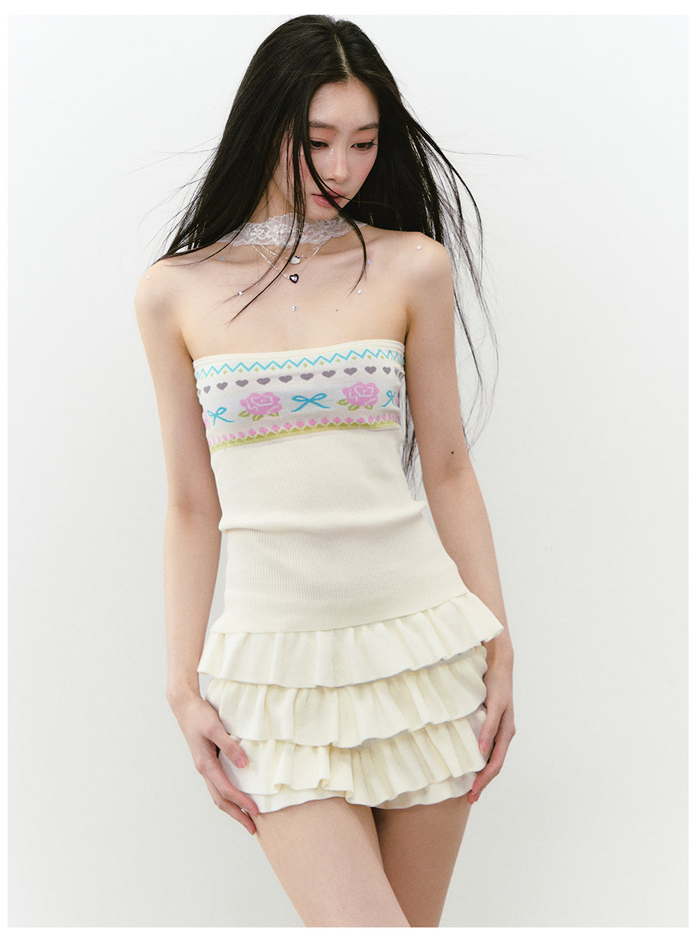 Flower Choker Halter Top
