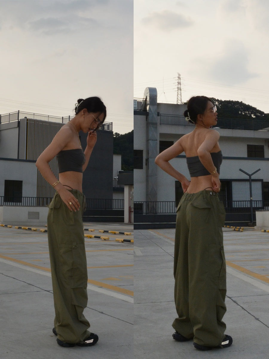 Retro Belt Cargo Pants