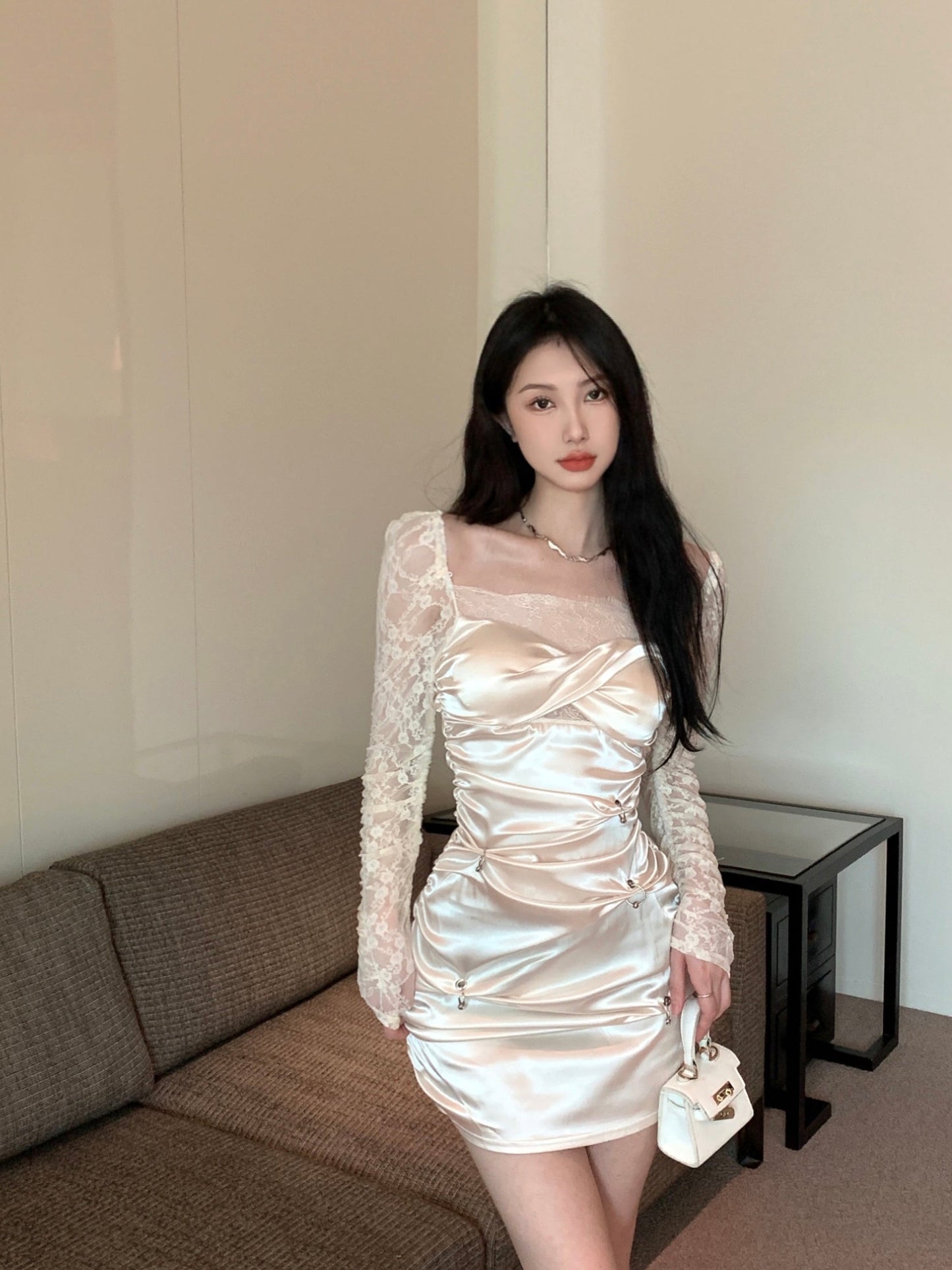 Lace Sleeve Dress