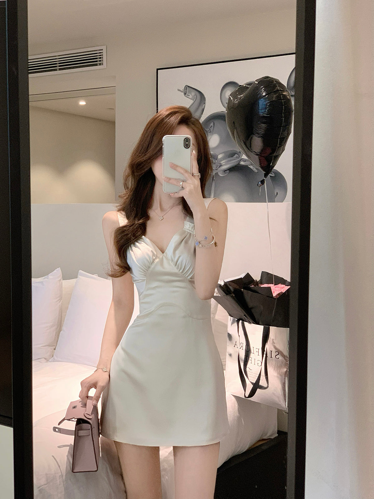 Silk Mini Dress