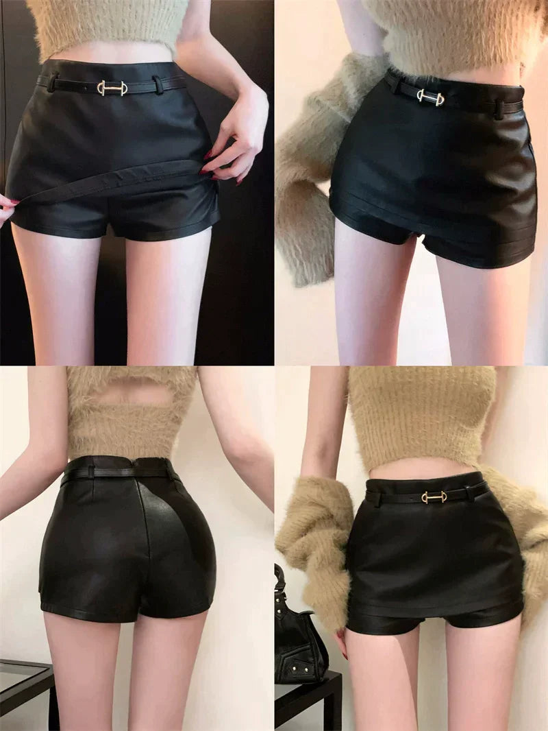 Leather Clasp Skirt