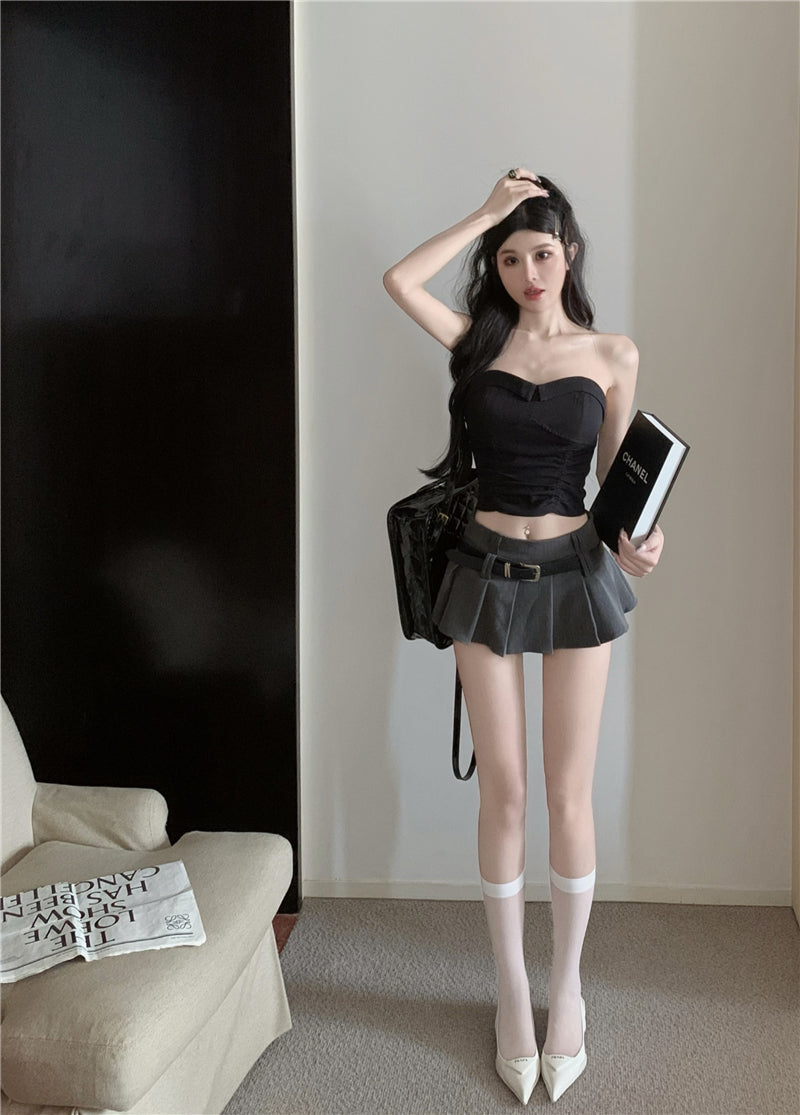 Belted Mini Skirt