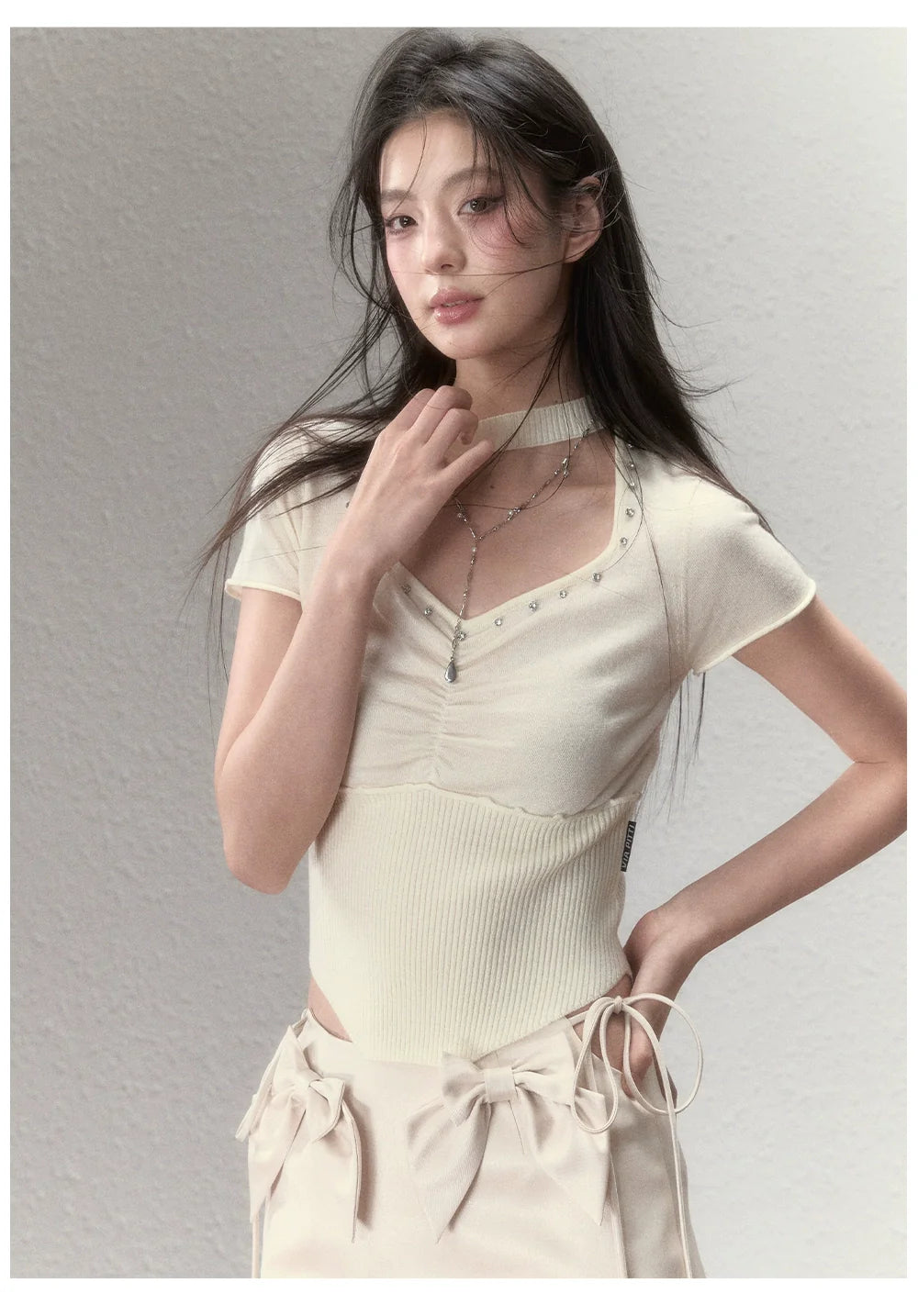 Choker Collar Rhinestone Top