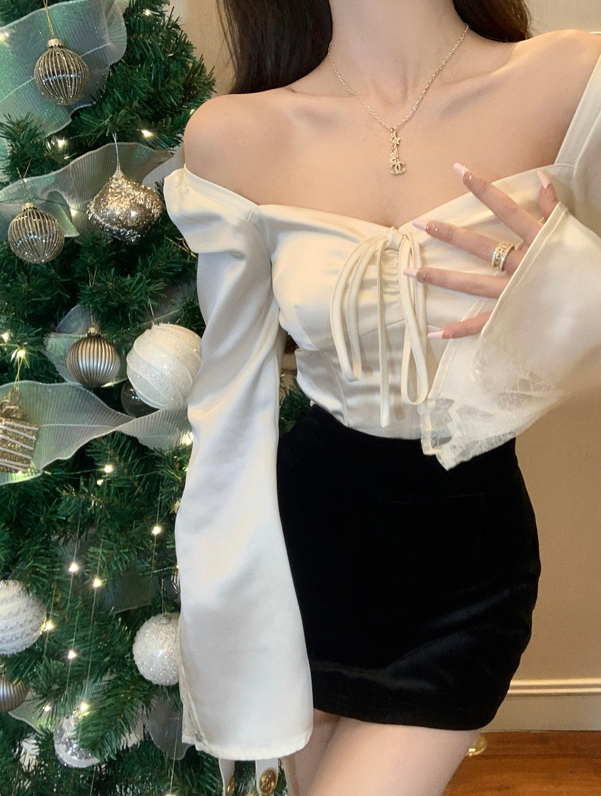 Silk Satin Blouse Top