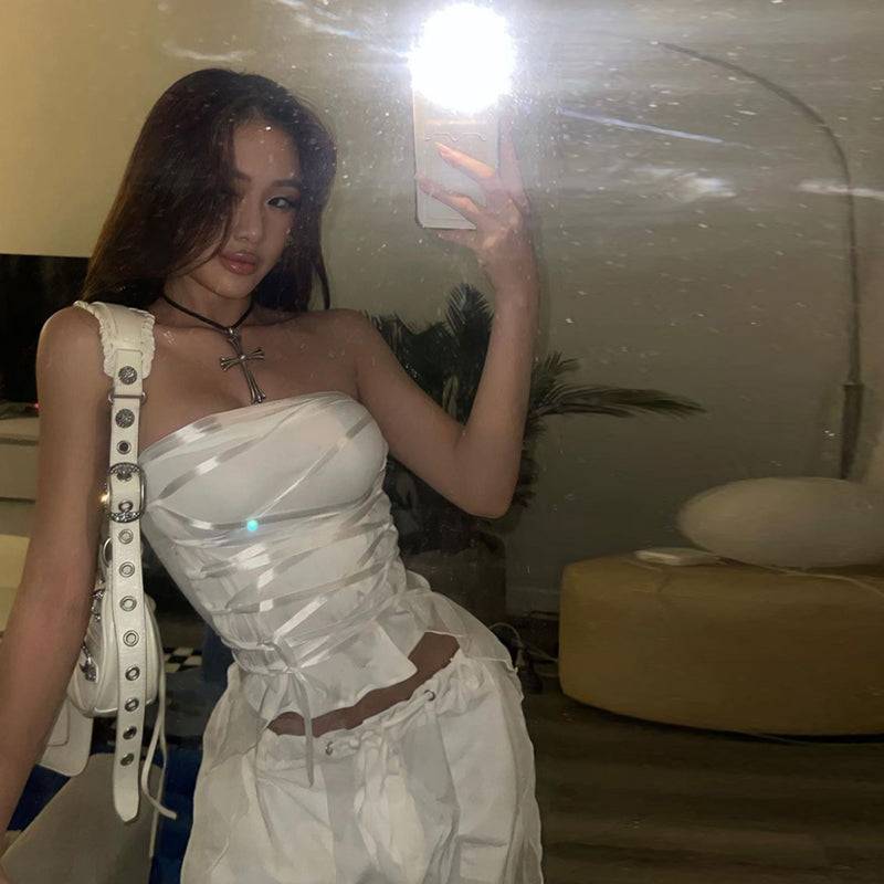 コントラストリボントップ