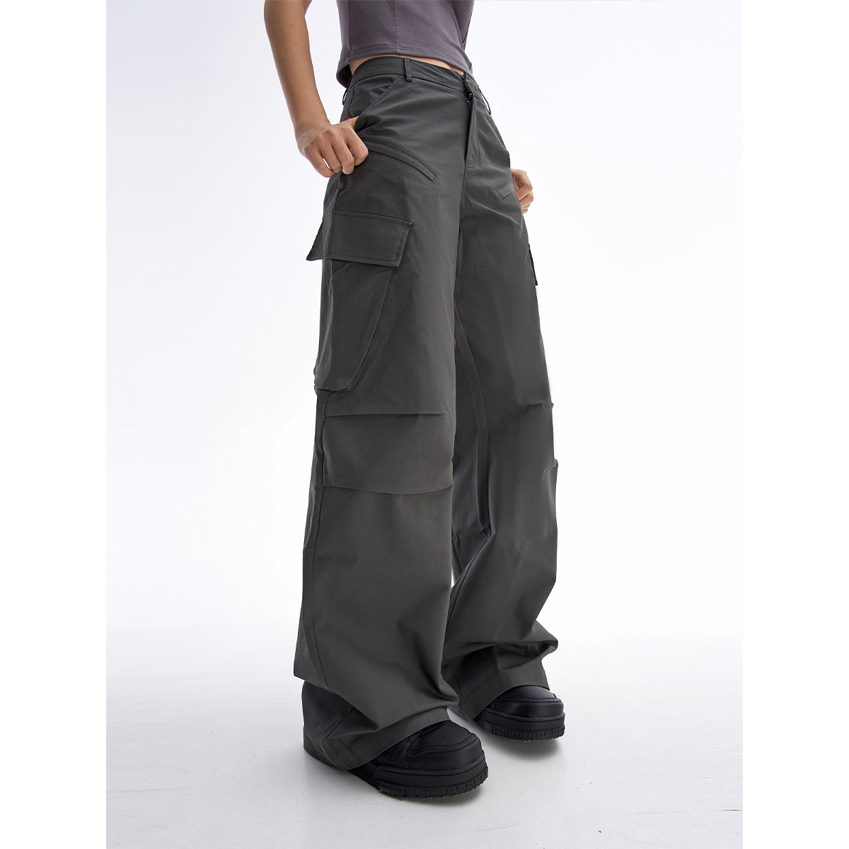 Gray Cargo Pants