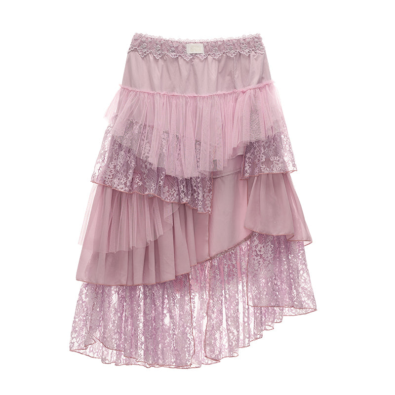 Irregular Layered Midi Skirt