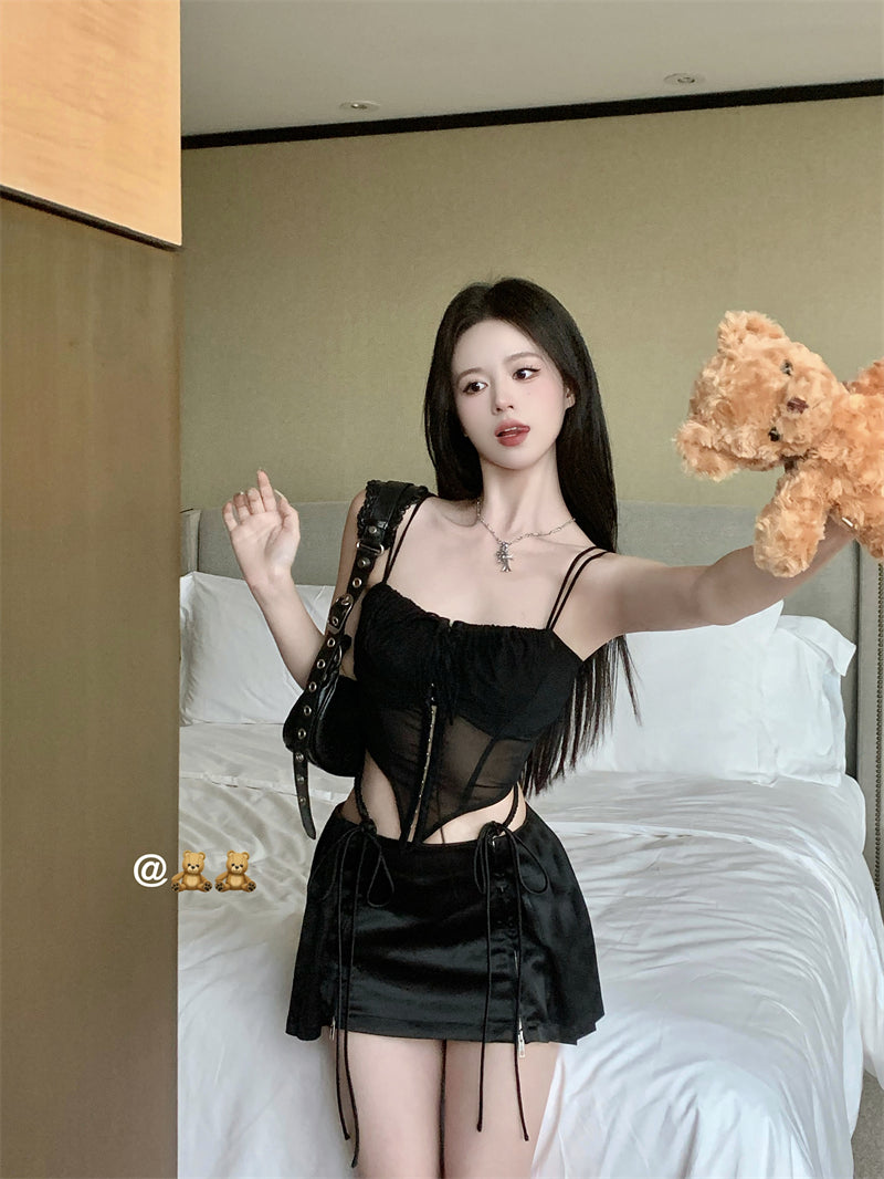 Marla Black Top & Skirt