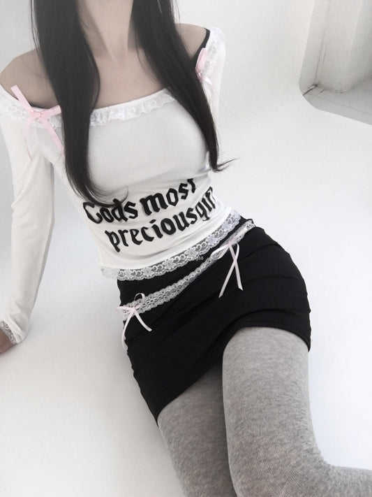 レースボウミニスカート