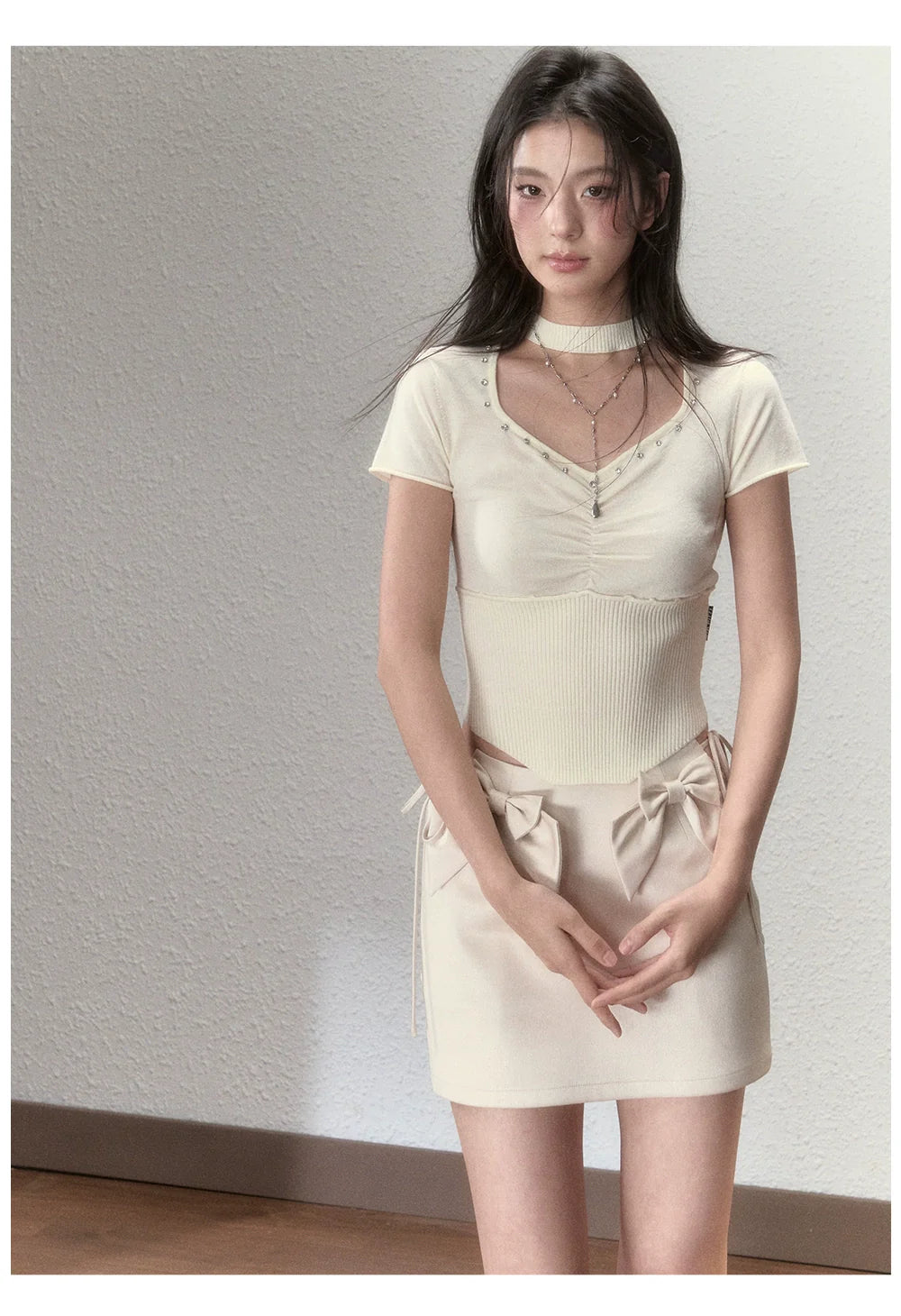 Choker Collar Rhinestone Top