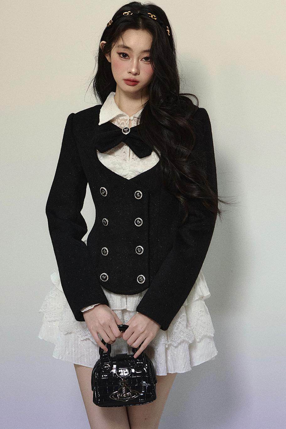 White Lace Fitted Short Dress - My Store