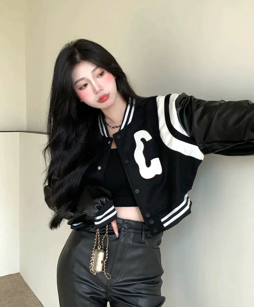 Cropped Baseball Jacket