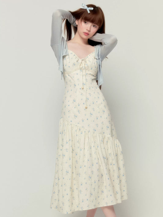 花柄レトロドレス