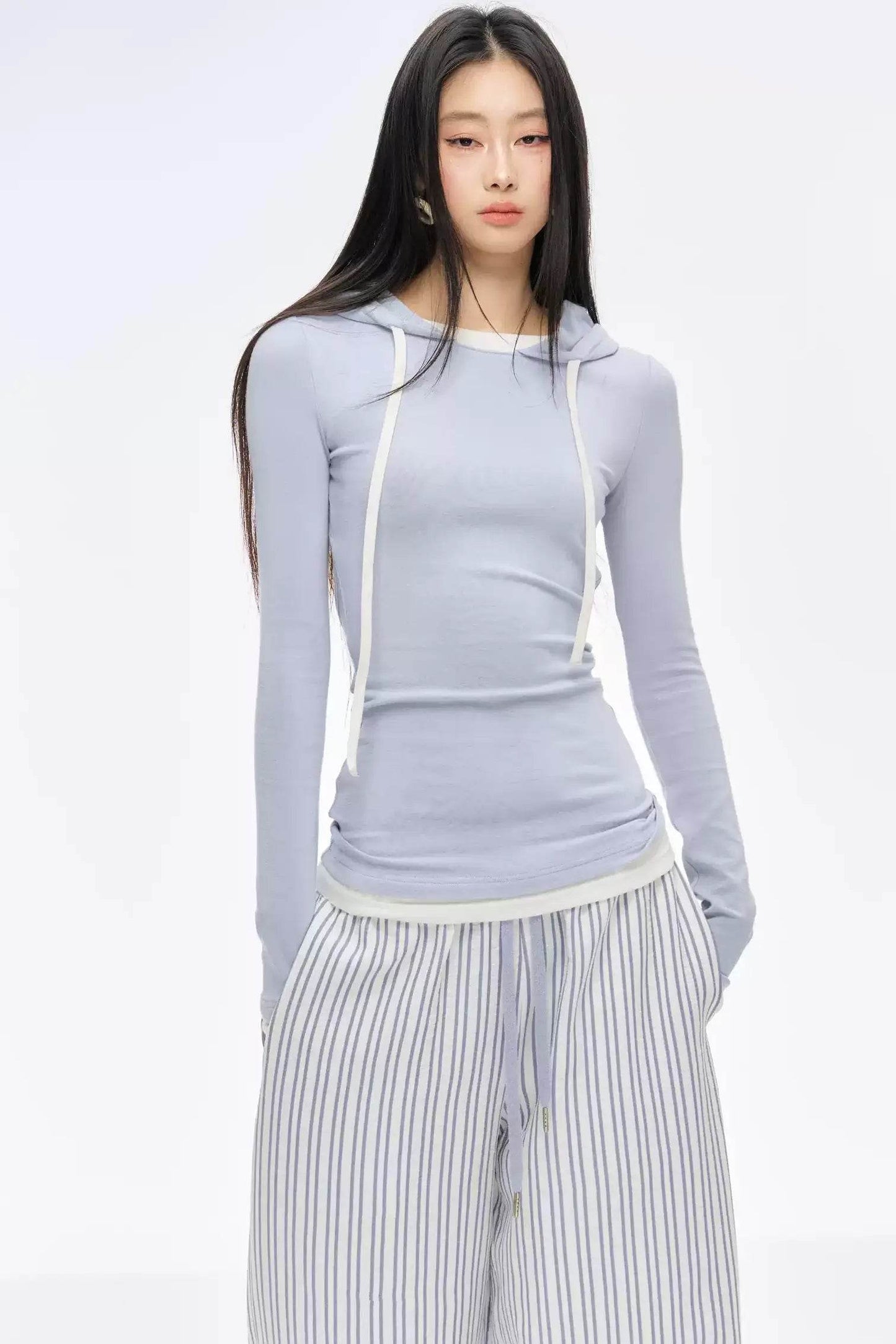 Backless Layered Hood Top - My Store