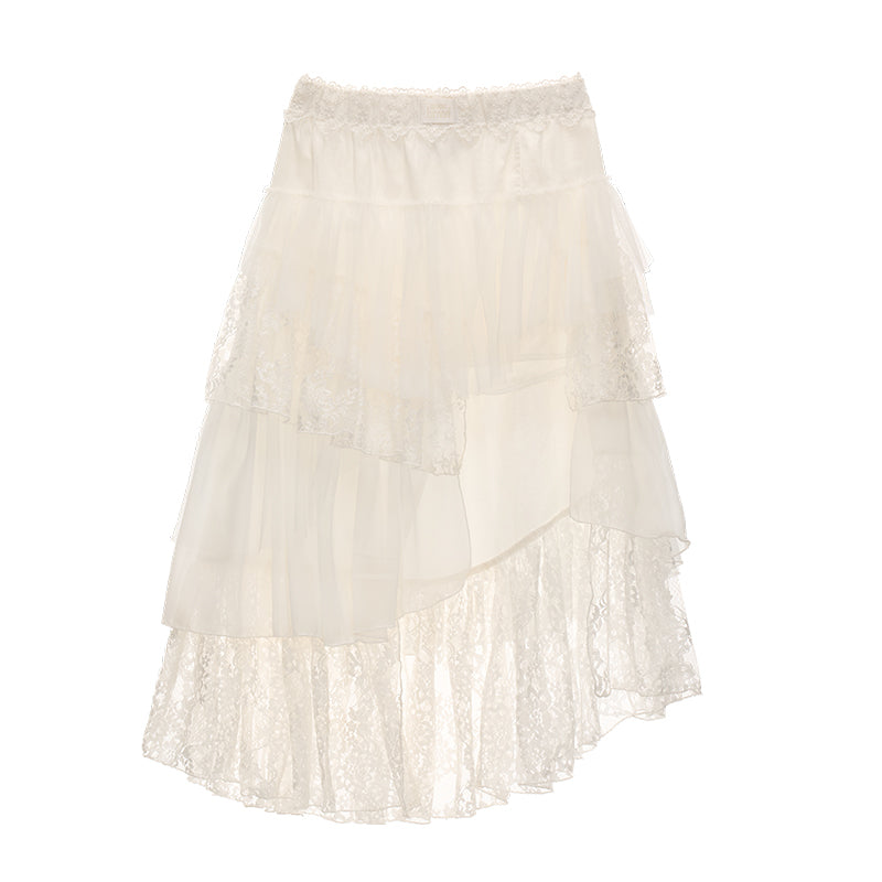 Irregular Layered Midi Skirt