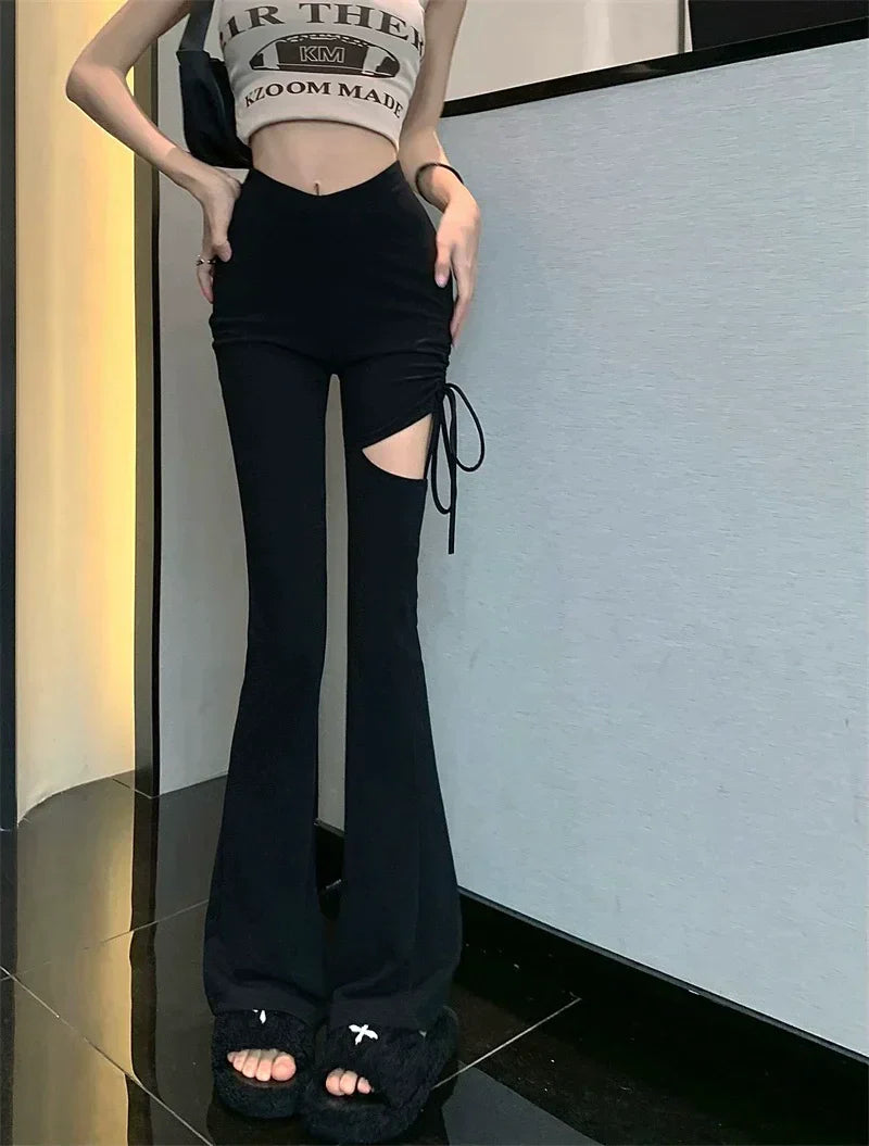 Cut Out V-Cut Pants