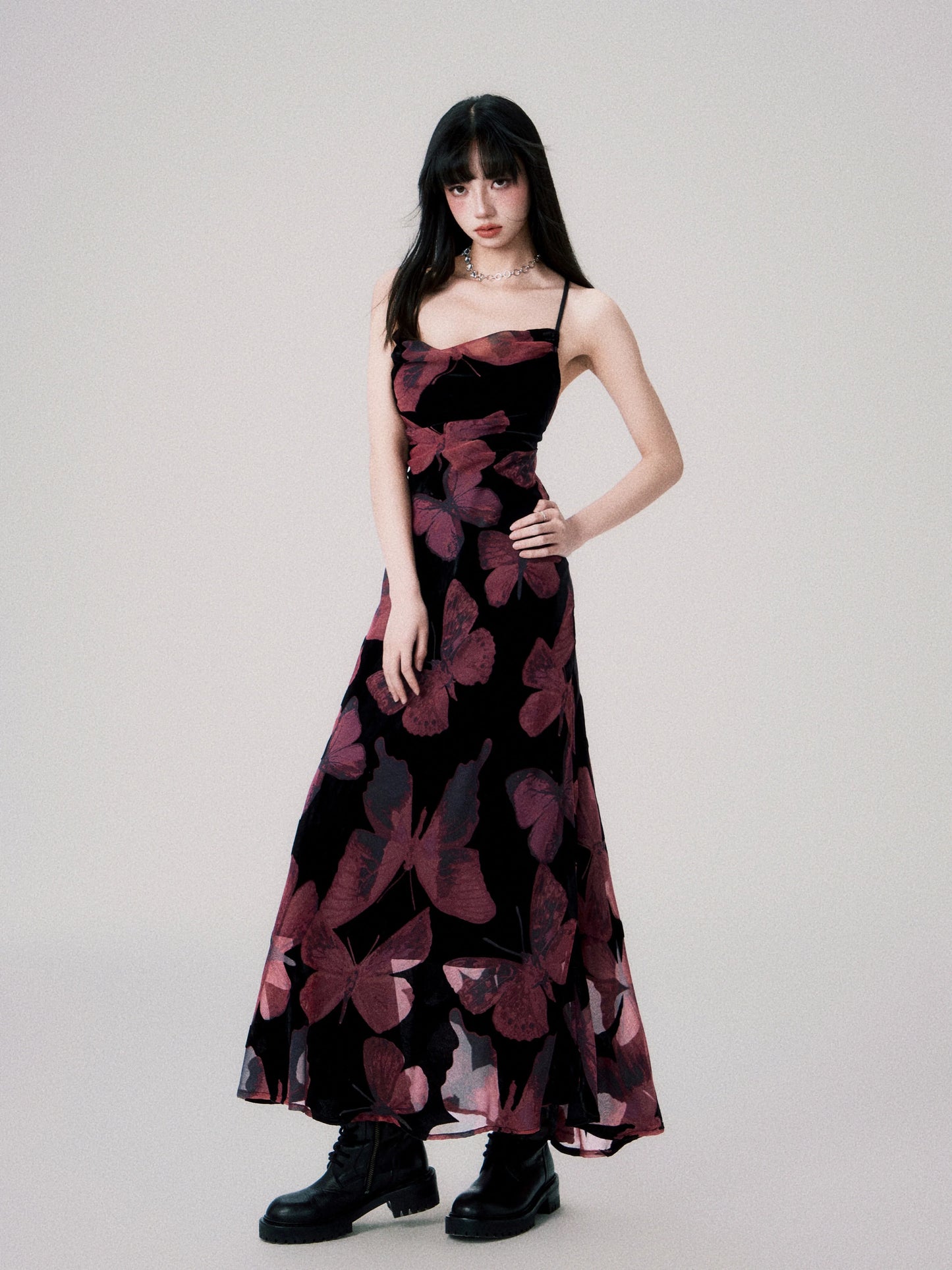 Velvet Halter Dress