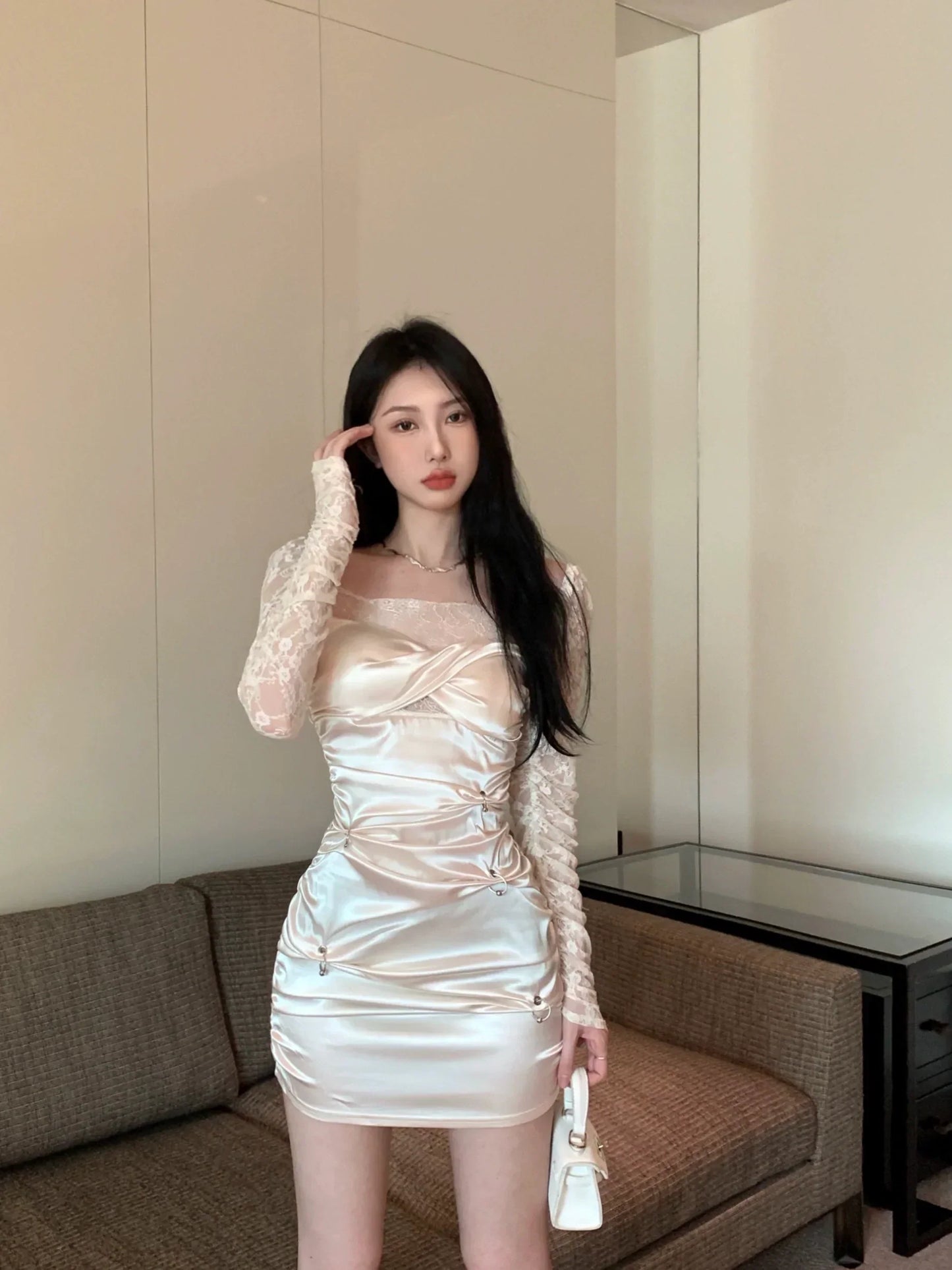 Lace Sleeve Dress