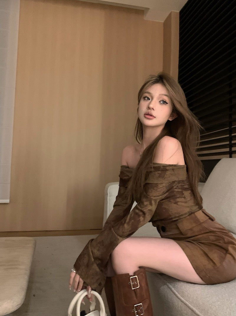 Off Shoulder & Skirt Set